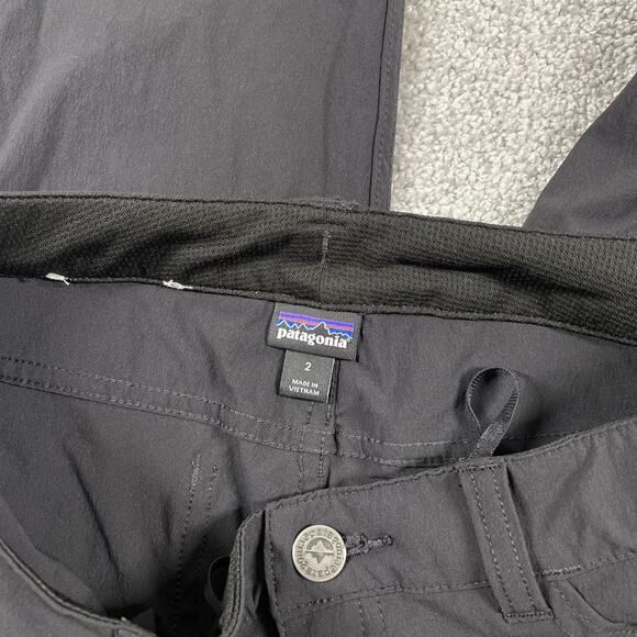 Patagonia Skyline Traveler Pants Womens 2 Nylon Adjustable Waist Ripstop Hiking - Picture 2 of 14